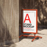 4 Sights of Outdoor A Stand Mockup