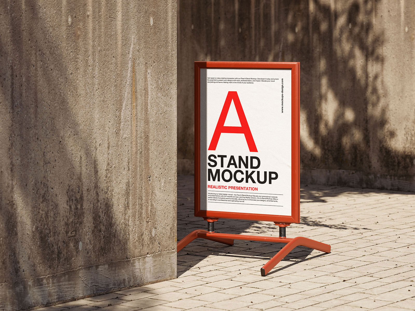 Free 4 Sights of Outdoor A Stand Mockup PSD Template