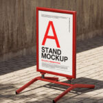 4 Sights of Outdoor A Stand Mockup