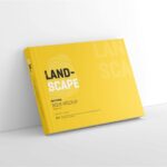 4 Sights of Softcover Landscape Book Mockup