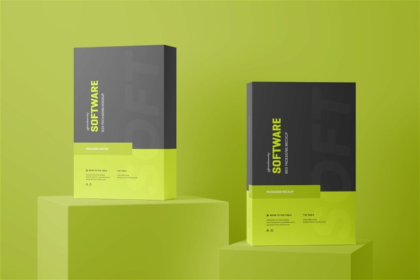4 Sights of Software Box Mockup
