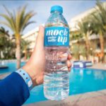 4 Sights of Hand Holding Water Bottle Mockup