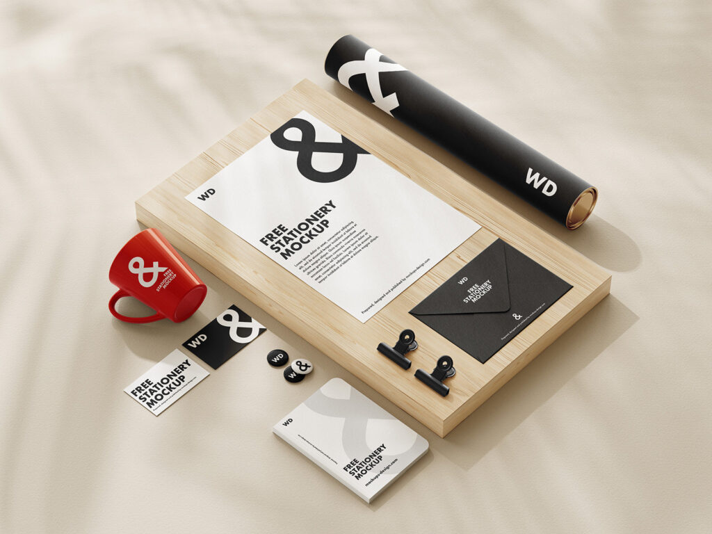 4 Stationery Mockups in Different Visions