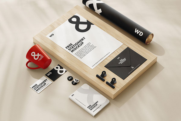 4 Stationery Mockups in Different Visions
