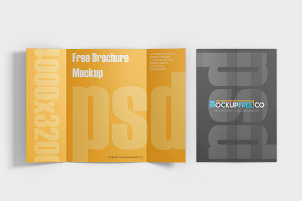 4 Tri-fold Brochure Mockups in Different Angles