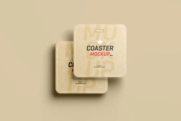 4 Varied Showcases of Coaster Mockup