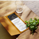 4 Various Showcases of Menu Cover Mockup