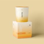4 Views of Candle Glass Mockup