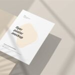 4 Views of Flyer Mockup with Shadows