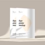 4 Views of Flyer Mockup with Shadows