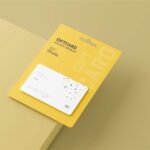 4 Views of Gift Card Mockup with Card Holder