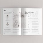 4 Views of Portrait Book Mockup Hardcover