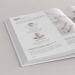 4 Views of Portrait Book Mockup Hardcover