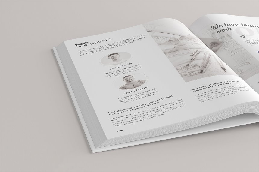 4 Views of Portrait Book Mockup Hardcover