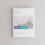 4 Views of Portrait Book Mockup Hardcover