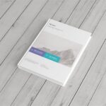 4 Views of Portrait Book Mockup Hardcover