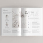 4 Views of Portrait Book Mockup Hardcover