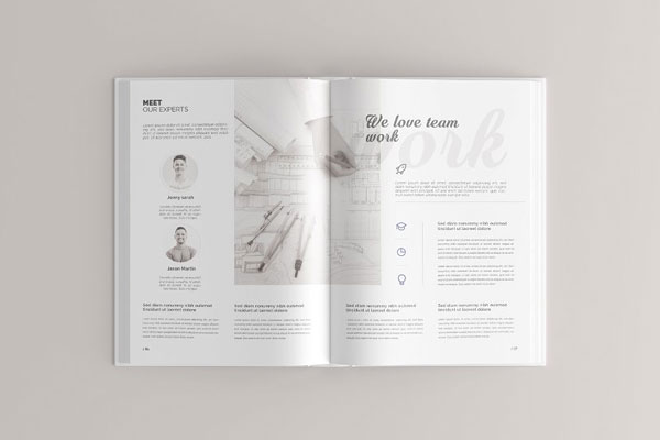 4 Views of Portrait Book Mockup Hardcover