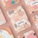 4 Views of Rounded Corner Notebook Mockup