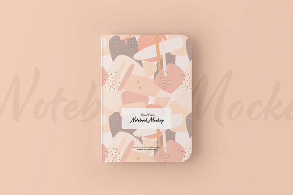 4 Views of Rounded Corner Notebook Mockup