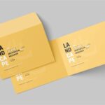 4 Visions of Invitation Card Mockup with Envelope