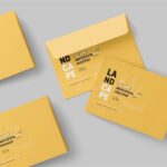 4 Visions of Invitation Card Mockup with Envelope
