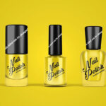 4 Visions of Nail Polish Bottle Mockup