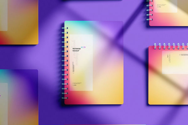4 Visions of Spiral Notebook Mockup