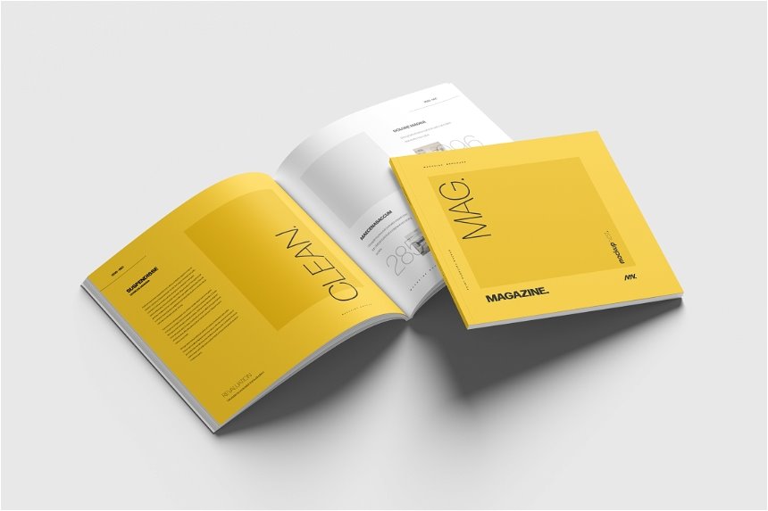 4 Visions of Square Magazine Mockup mockup preview