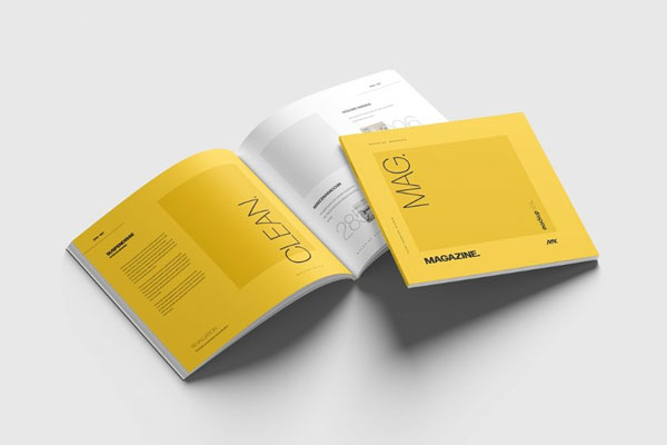 4 Visions of Square Magazine Mockup