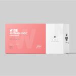 4 Visions of Wide Rectangle Box Mockup