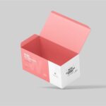 4 Visions of Wide Rectangle Box Mockup