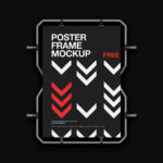 4 Wall Mounted A4, A3 Poster Mockups in Varied Shots