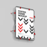 4 Wall Mounted A4, A3 Poster Mockups in Varied Shots