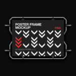 4 Wall Mounted A4, A3 Poster Mockups in Varied Shots