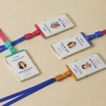 4 White ID Card Holder Mockup Scene
