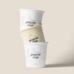 4oz Paper Cup Mockup in 4 Shots