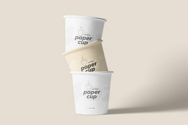 4oz Paper Cup Mockup in 4 Shots