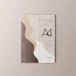 5 Angles of A4 Folded Poster / Flyer Mockup