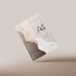 5 Angles of A4 Folded Poster / Flyer Mockup