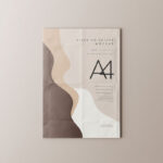 5 Angles of A4 Folded Poster / Flyer Mockup
