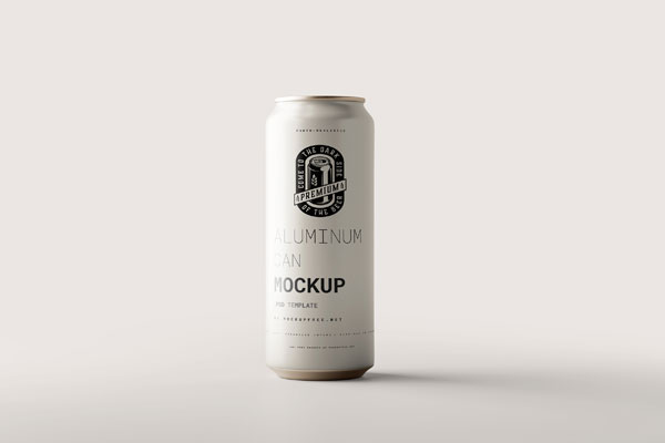 5 Angles of Aluminum Soda / Beer Can Mockup
