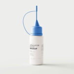 5 Angles of Plastic Applicator Bottle Mockup