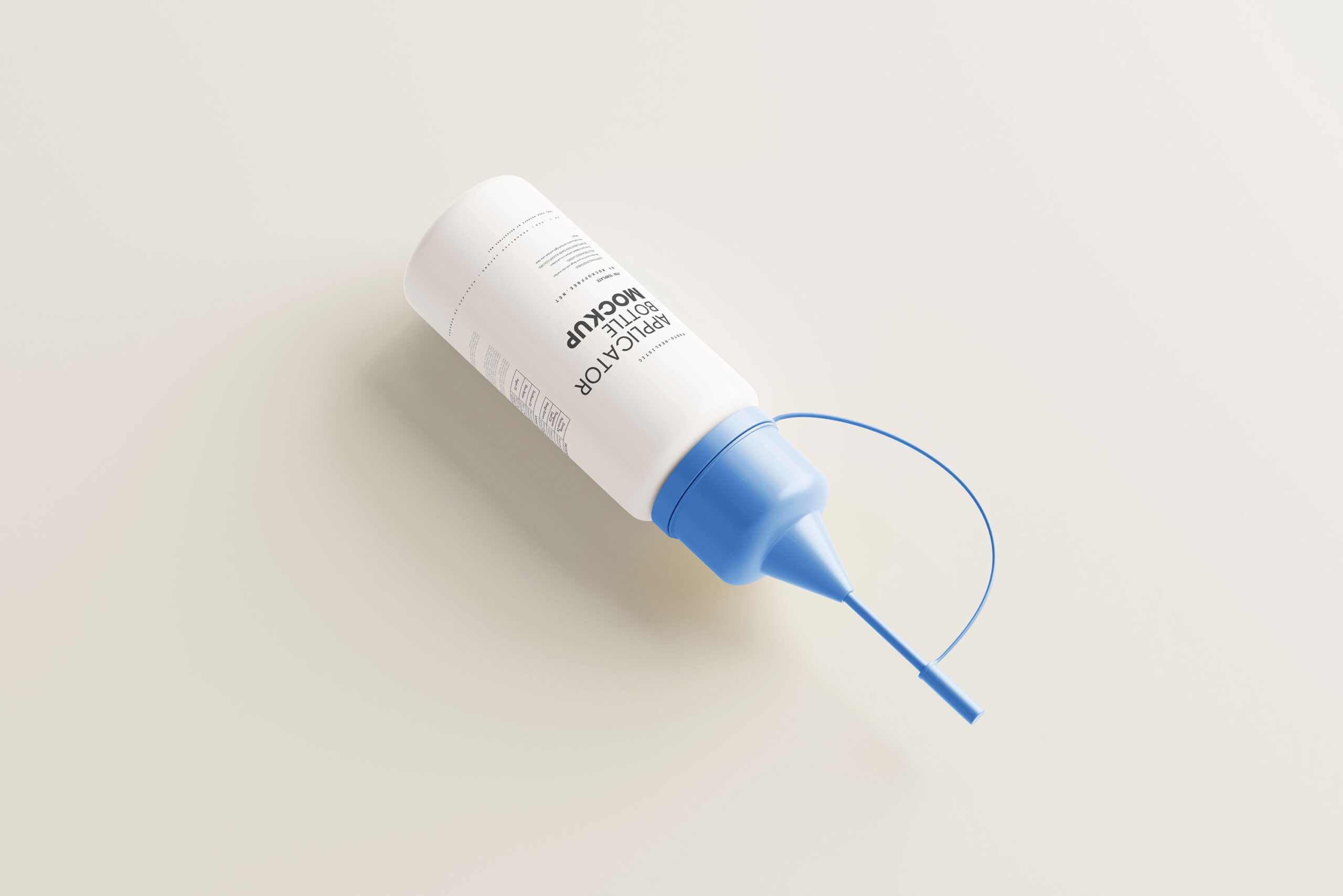 5 Angles of Plastic Applicator Bottle Mockup FREE PSD