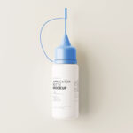 5 Angles of Plastic Applicator Bottle Mockup