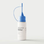 5 Angles of Plastic Applicator Bottle Mockup