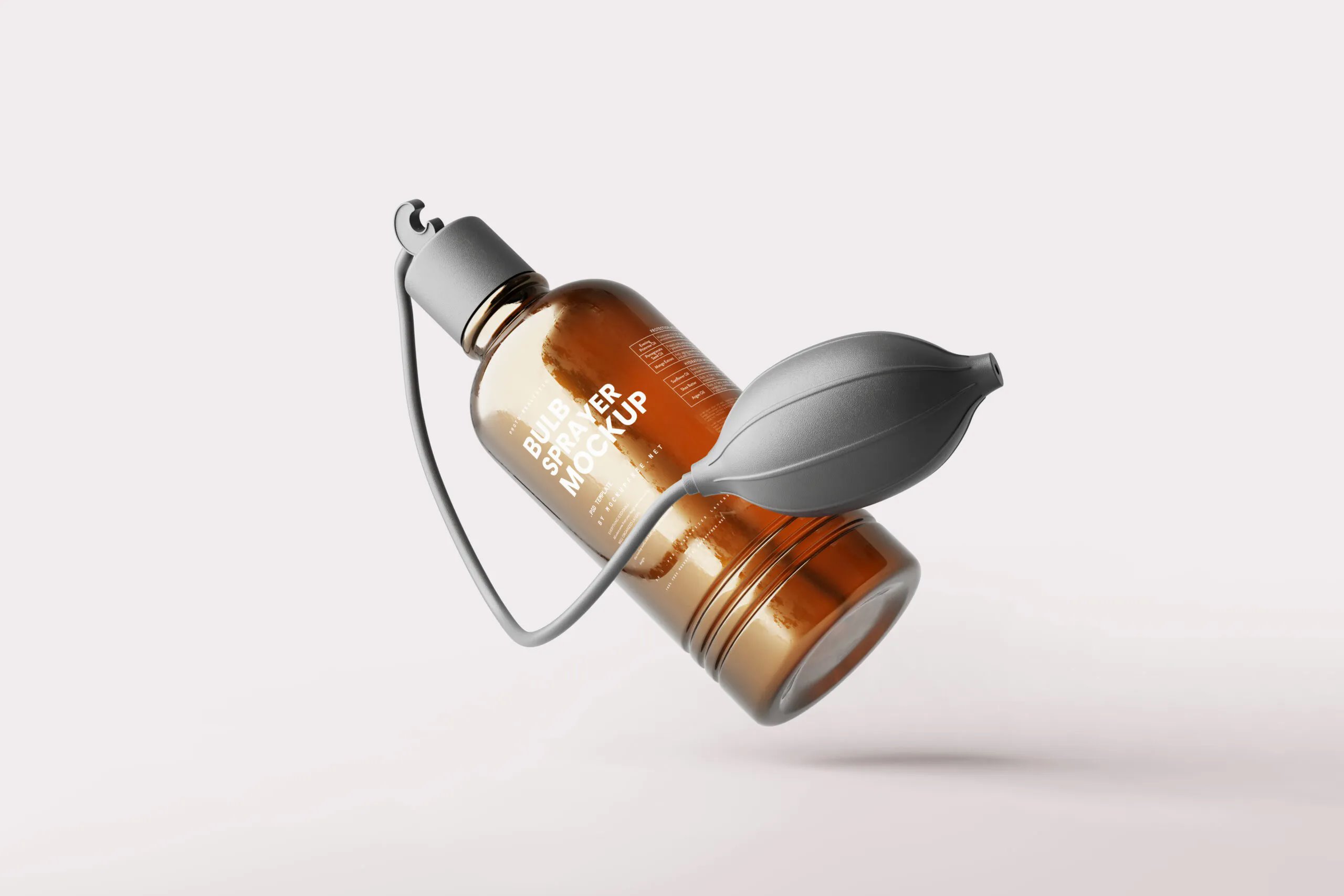 5 Angles of Spray Bottle Mockup with Bulb Atomizer FREE PSD