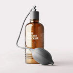 5 Angles of Spray Bottle Mockup with Bulb Atomizer