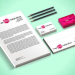 5 Stationery Mockups in Different Views and Arrangements mockup preview