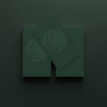 5 Business Cards Mockups with Embossed Text Effect in Varied Views